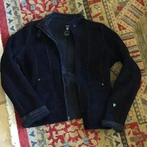 Women Kuhl black Suede/Sherpa size S jacket